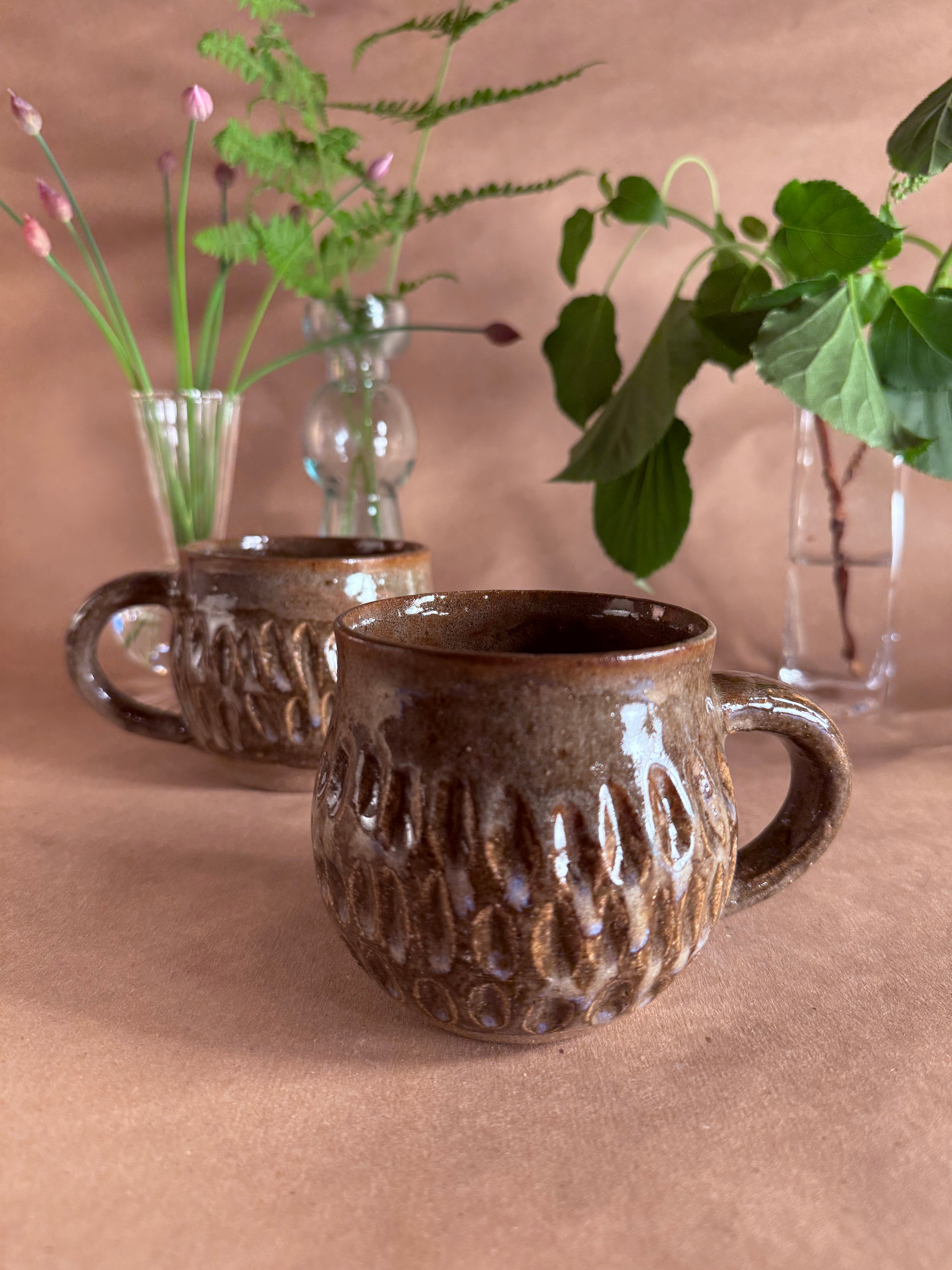 Hand-carved mug